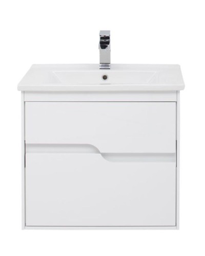 Тумба под раковину Aquanet Модена 65 198485 подвесная Белый глянец