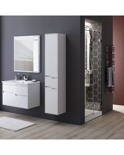 Тумба под раковину Aquanet Модена 65 198485 подвесная Белый глянец