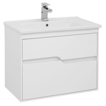 Тумба под раковину Aquanet Модена 75 198486 подвесная Белый глянец