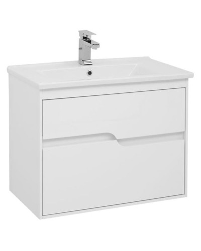 Тумба под раковину Aquanet Модена 75 198486 подвесная Белый глянец