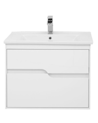 Тумба под раковину Aquanet Модена 75 198486 подвесная Белый глянец