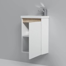 Тумба с раковиной белый глянец 45 см Am.Pm X-Joy M85AFHX0451WG + M85AWCC0452WG