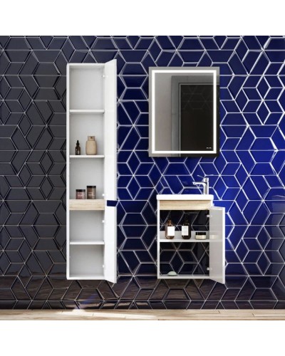 Тумба с раковиной белый глянец 45 см Am.Pm X-Joy M85AFHX0451WG + M85AWCC0452WG