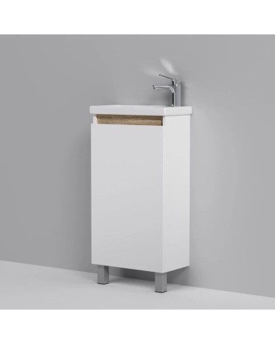 Тумба с раковиной белый глянец 45 см Am.Pm X-Joy M85AFSX0451WG + M85AWCC0452WG