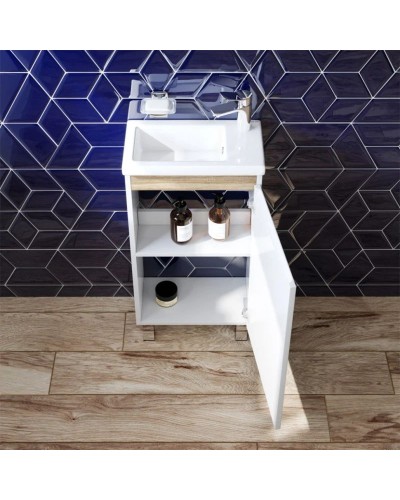 Тумба с раковиной белый глянец 45 см Am.Pm X-Joy M85AFSX0451WG + M85AWCC0452WG