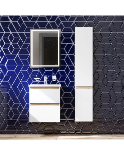 Тумба с раковиной белый глянец 55 см Am.Pm X-Joy M85AFHX0552WG + M85AWCC0552WG