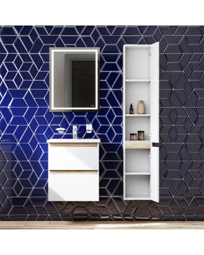 Тумба с раковиной белый глянец 55 см Am.Pm X-Joy M85AFHX0552WG + M85AWCC0552WG