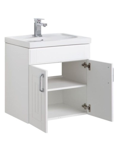 Тумба под раковину Aquanet Рондо 60 189156 подвесная Белая