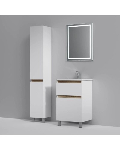 Тумба с раковиной белый глянец 55 см Am.Pm X-Joy M85AFSX0552WG + M85AWCC0552WG