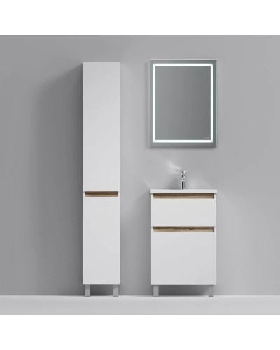 Тумба с раковиной белый глянец 55 см Am.Pm X-Joy M85AFSX0552WG + M85AWCC0552WG