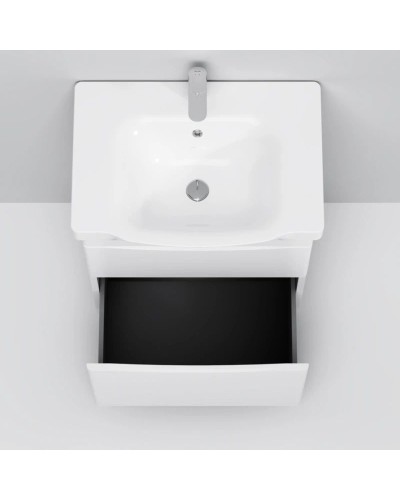 Тумба с раковиной белый глянец 65 см Am.Pm Like M80FSX0652WG + M80WCC0652WG