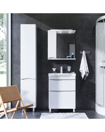 Тумба с раковиной белый глянец 65 см Am.Pm Like M80FSX0652WG + M80WCC0652WG