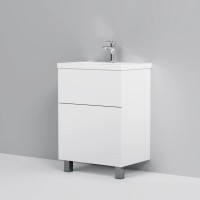 Тумба с раковиной белый глянец 61 см Am.Pm Gem M90FSX06022WG32 + M90WCC0602WG