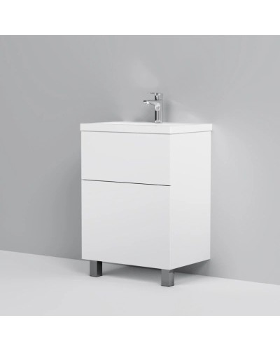 Тумба с раковиной белый глянец 61 см Am.Pm Gem M90FSX06022WG32 + M90WCC0602WG