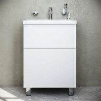 Тумба с раковиной белый глянец 61 см Am.Pm Gem M90FSX06022WG32 + M90WCC0602WG