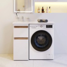 Тумба с раковиной белый глянец 100 см Am.Pm X-Joy M85AFSX0402WG + M85AWPL1001WG