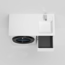 Тумба с раковиной белый глянец 100 см Am.Pm X-Joy M85AFSX0402WG + M85AWPR1001WG