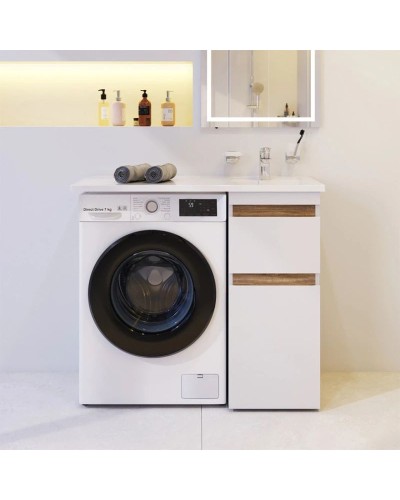 Тумба с раковиной белый глянец 100 см Am.Pm X-Joy M85AFSX0402WG + M85AWPR1001WG