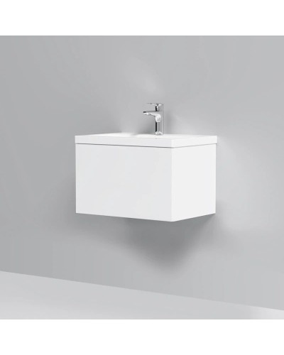 Тумба с раковиной белый глянец 61 см Am.Pm Gem M90FHX06021WG + M90WCC0602WG