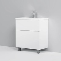 Тумба с раковиной белый глянец 76 см Am.Pm Gem M90FSX07522WG32 + M90WCC0752WG