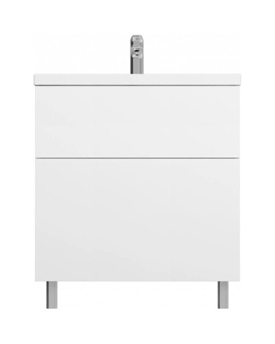 Тумба с раковиной белый глянец 76 см Am.Pm Gem M90FSX07522WG32 + M90WCC0752WG