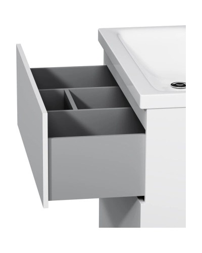 Тумба с раковиной белый глянец 76 см Am.Pm Gem M90FSX07522WG32 + M90WCC0752WG