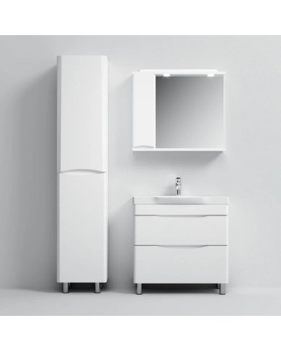 Тумба с раковиной белый глянец 80 см Am.Pm Like M80FSX0802WG + M80WCC0802WG