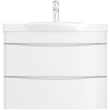 Тумба с раковиной белый глянец 80 см Am.Pm Like M80FHX0802WG + M80WCC0802WG