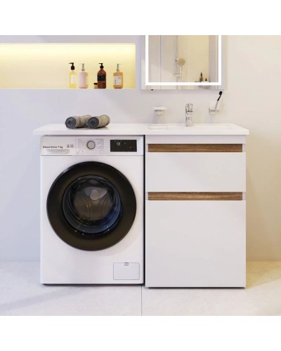 Тумба с раковиной белый глянец 120 см Am.Pm X-Joy M85AFSX0602WG + M85AWPR1201WG