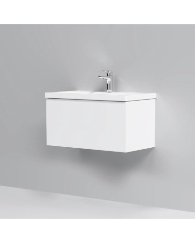 Тумба с раковиной белый глянец 76 см Am.Pm Gem M90FHX07521WG + M90WCC0752WG