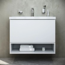 Тумба с раковиной белый глянец 76 см Am.Pm Gem M90FHX07521WG + M90WCC0752WG