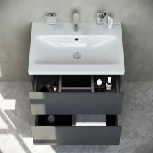Тумба с раковиной графит матовый 60 см Am.Pm Gem M90FHX06022GM + M90WCC0602WG