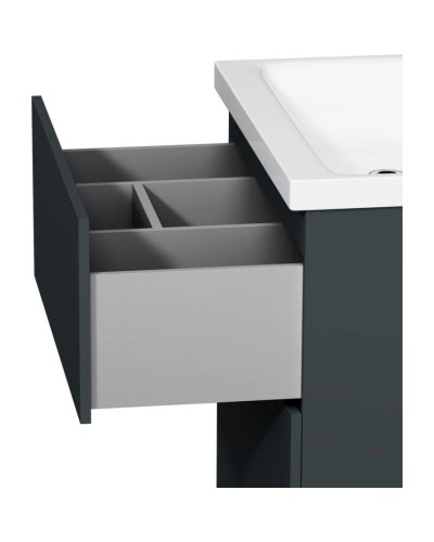 Тумба с раковиной графит матовый 61 см Am.Pm Gem M90FSX06022GM32 + M90WCC0602WG