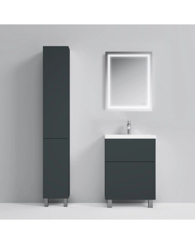 Тумба с раковиной графит матовый 61 см Am.Pm Gem M90FSX06022GM32 + M90WCC0602WG