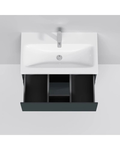 Тумба с раковиной графит матовый 76 см Am.Pm Gem M90FHX07522GM + M90WCC0752WG