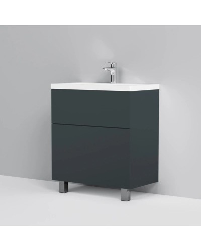 Тумба с раковиной графит матовый 76 см Am.Pm Gem M90FSX07522GM32 + M90WCC0752WG