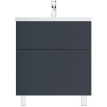 Тумба с раковиной графит матовый 76 см Am.Pm Gem M90FSX07522GM32 + M90WCC0752WG