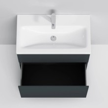 Тумба с раковиной графит матовый 76 см Am.Pm Gem M90FSX07522GM32 + M90WCC0752WG