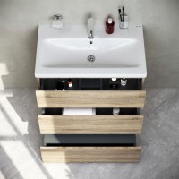 Тумба с раковиной светлый дуб 76 см Am.Pm Gem M91FSX0752OF + M90WCC0752WG