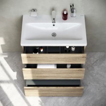 Тумба с раковиной светлый дуб 76 см Am.Pm Gem M91FSX0752OF + M90WCC0752WG