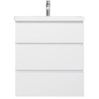 Тумба с раковиной белый глянец 76 см Am.Pm Gem M91FSX0752WG + M90WCC0752WG