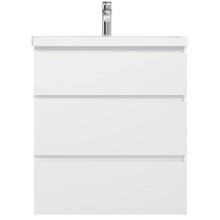 Тумба с раковиной белый глянец 76 см Am.Pm Gem M91FSX0752WG + M90WCC0752WG