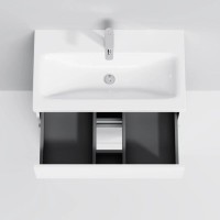 Тумба с раковиной белый глянец 76 см Am.Pm Gem M91FSX0752WG + M90WCC0752WG