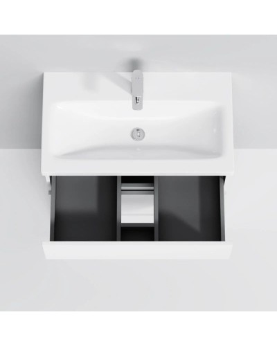 Тумба с раковиной белый глянец 76 см Am.Pm Gem M91FSX0752WG + M90WCC0752WG