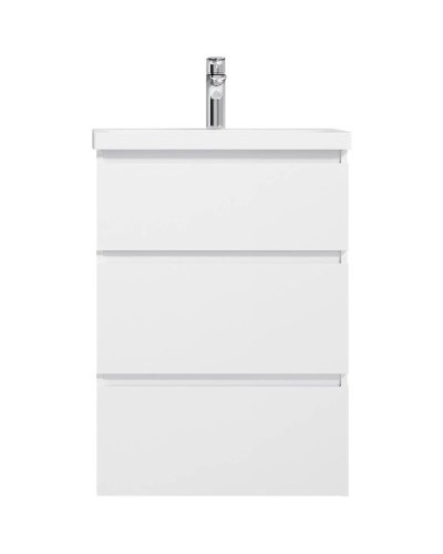 Тумба с раковиной белый глянец 61 см Am.Pm Gem M91FSX0602WG + M90WCC0602WG