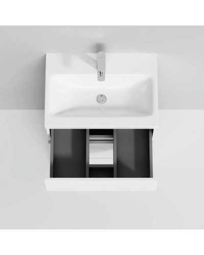 Тумба с раковиной белый глянец 61 см Am.Pm Gem M91FSX0602WG + M90WCC0602WG