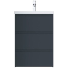 Тумба с раковиной графит матовый 61 см Am.Pm Gem S M91FSX0602GM + M90WCC0602WG