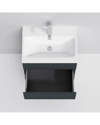 Тумба с раковиной графит матовый 61 см Am.Pm Gem S M91FSX0602GM + M90WCC0602WG