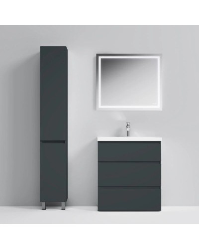 Тумба с раковиной графит матовый 76 см Am.Pm Gem S M91FSX0752GM + M90WCC0752WG