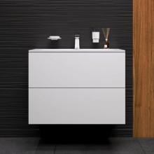 Тумба с раковиной белый глянец 81 см Am.Pm Spirit V2.0 M70AFHX0802WG + M70AWCC0802WG